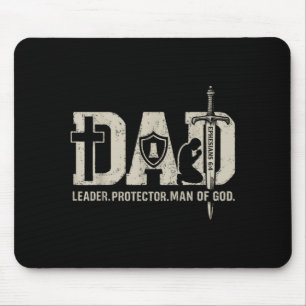 Vintage Man of God Husband Dad Christian Dad Mouse Mat