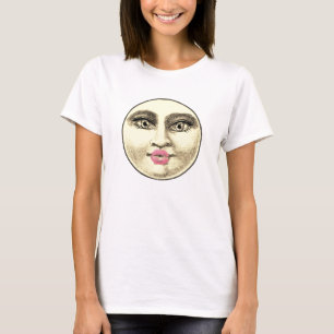 Vintage man woman in moon whimsical unique sepia T-Shirt
