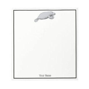 Vintage Manatee Drawing Notepad