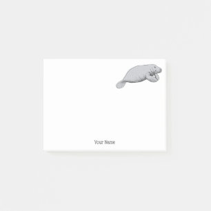 Vintage Manatee Drawing Post-it Notes