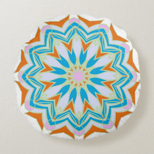 Vintage mandala, Floral mandala. Oriental mandala. Round Cushion