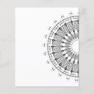 Vintage mandala kaleidoscope pattern flyer