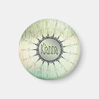 Vintage Mandala on Minty Frosted Glass   