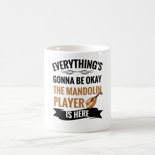 Vintage Mandolin Gifts | Mandolin Players Gift Coffee Mug (Center)