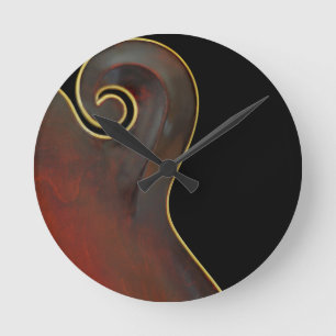 Vintage Mandolin Round Clock