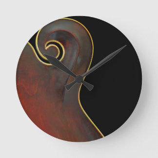 Vintage Mandolin Round Clock