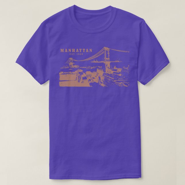 Vintage Manhattan Bridge T-Shirt (Design Front)