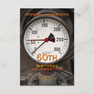 Vintage Manometer 60th Birthday Celebration Invitation