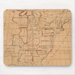 Vintage Manuscript Map of the United States (1820) Mouse Mat