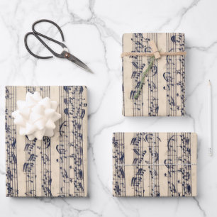 Vintage Manuscript Sheet Music Wrapping Paper