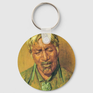 Vintage Maori Art by CF Goldie Keychains