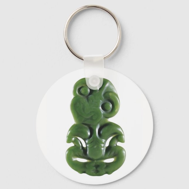 Vintage Maori Greenstone Hei Tiki Keychains (Front)