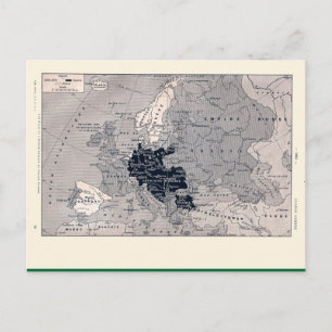 Vintage map, 1920, First World War, Europe Postcard