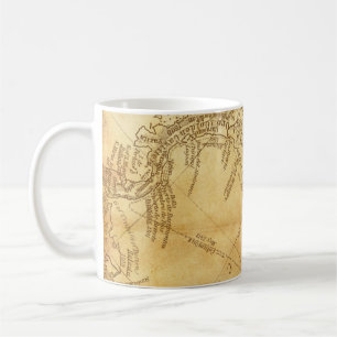 Vintage map background paper coffee mug