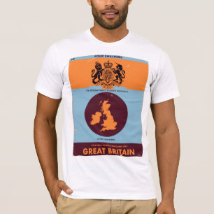 Vintage map book cover of Great Britain. T-Shirt