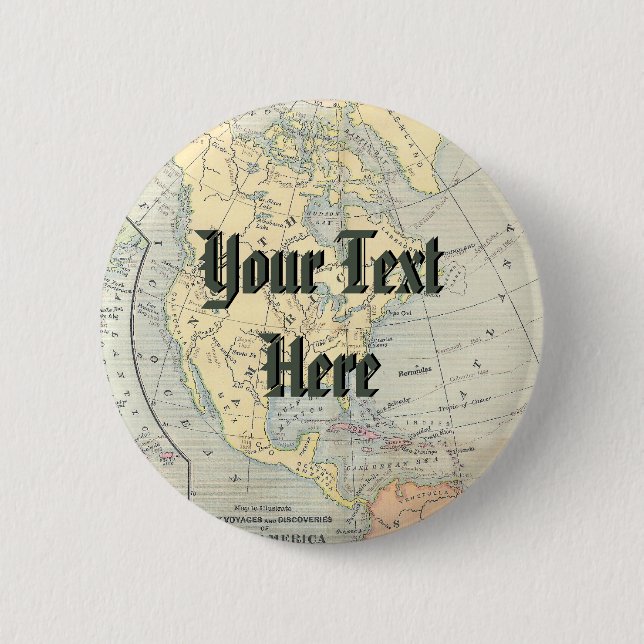 Vintage Map Button (Front)