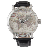 Vintage Map & Characters Claes Janszoon Visscher