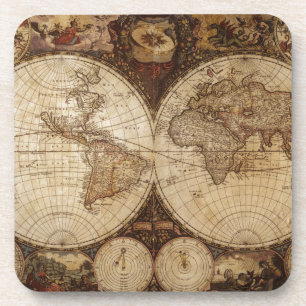 Vintage Map Coaster