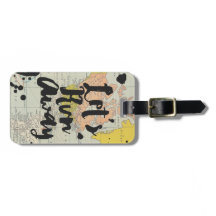 Vintage map cool run away travel typography