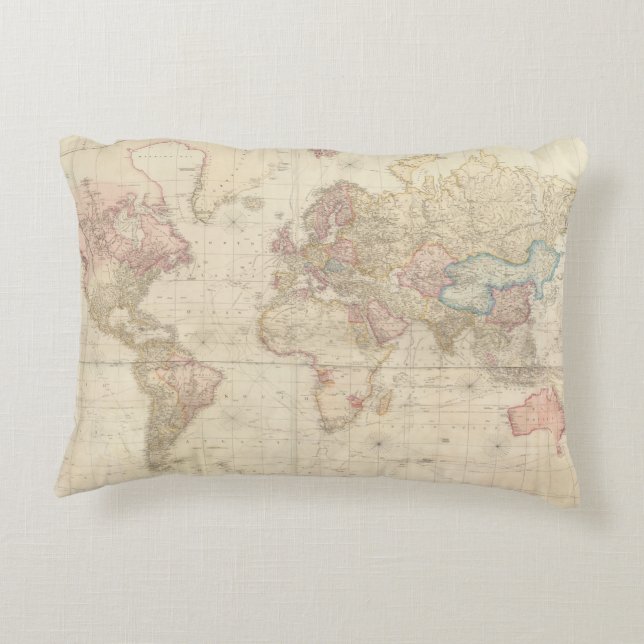 Vintage Map Decorative Cushion (Back)