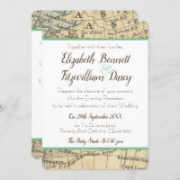 Vintage Map Evening Invitation