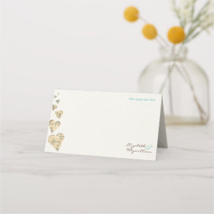 Vintage Map Hearts Table Place Card or Escort Card