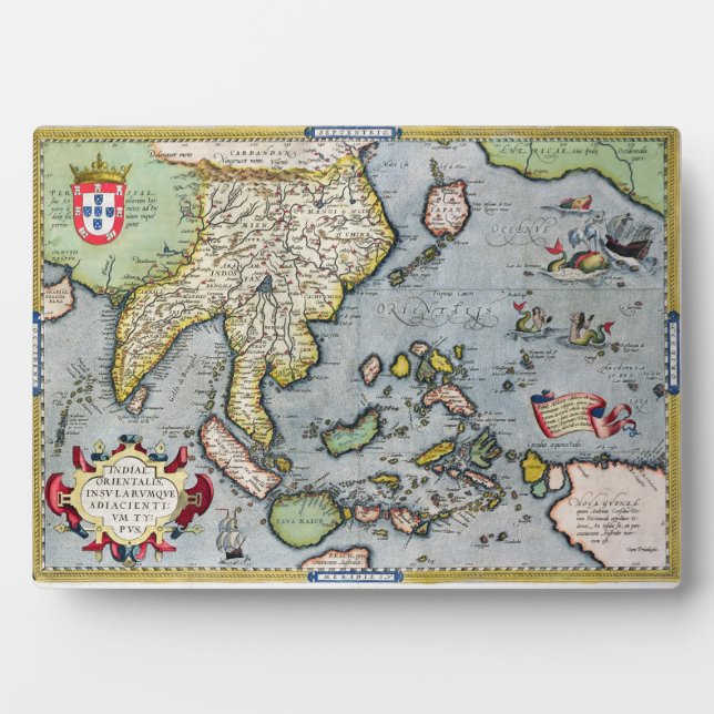 Vintage Map | India to New Guinea Plaque (Front)