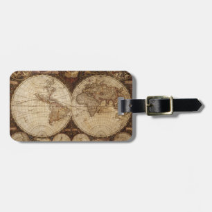 Vintage Map Luggage Tag
