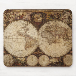 Vintage Map Mouse Mat