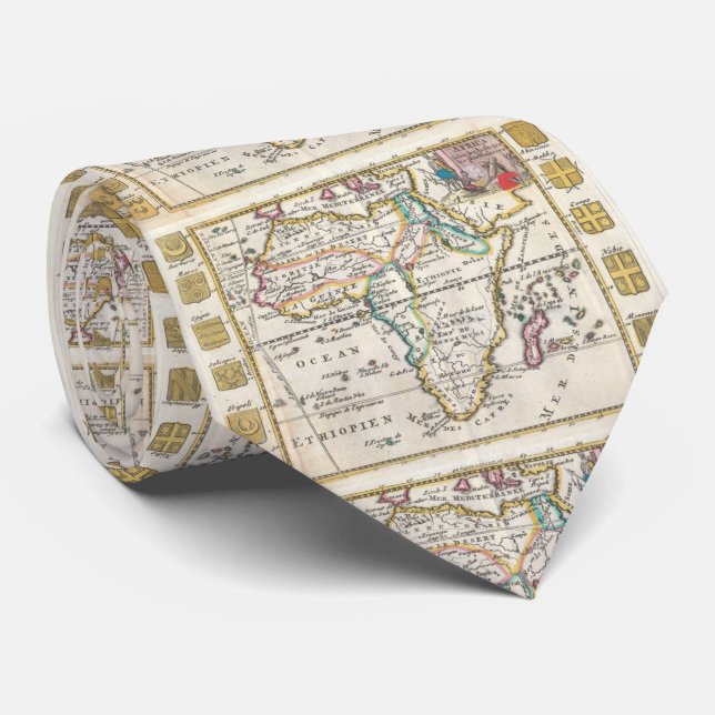 Vintage Map of Africa (1710) Tie (Rolled)