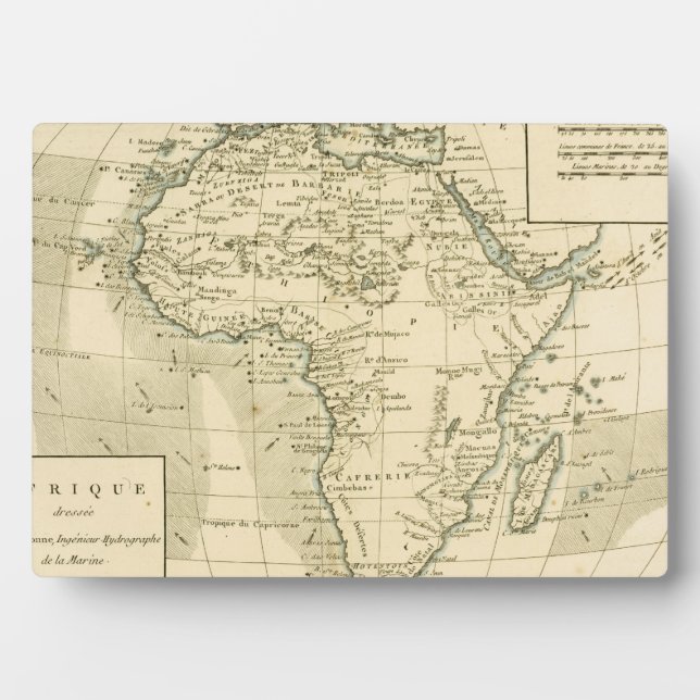 Vintage Map of Africa Plaque (Front)