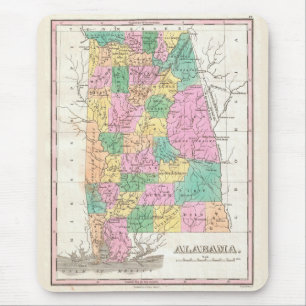 Vintage Map of Alabama (1827) Mouse Mat
