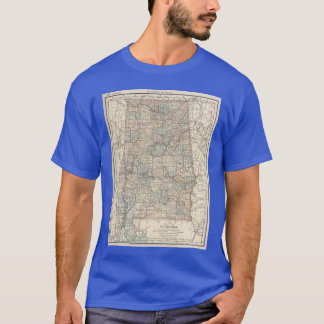Vintage Map of Alabama 1891 T-Shirt