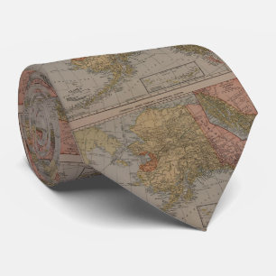 Vintage Map of Alaska (1910) Tie
