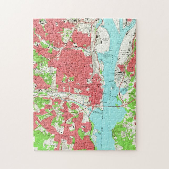 Vintage Map of Alexandria Virginia (1965) Jigsaw Puzzle (Vertical)