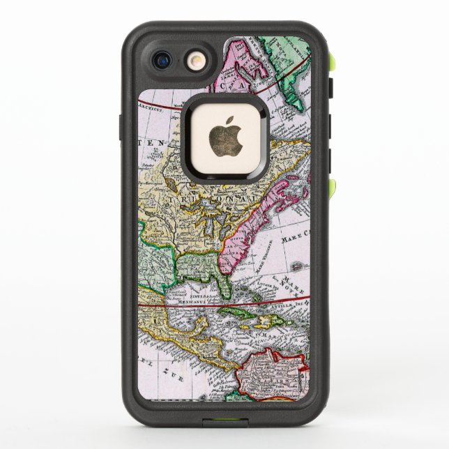 Vintage Map of America LifeProof iPhone Case (Back)