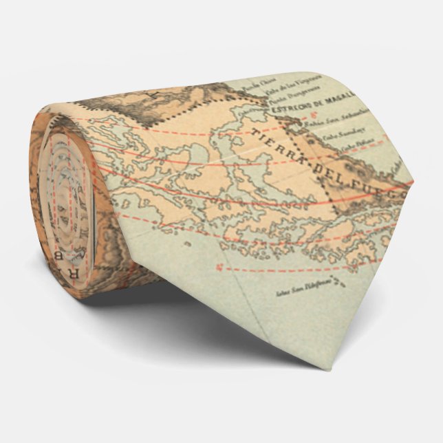 Vintage Map of Argentina (1882) Tie (Rolled)