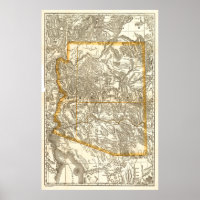 Vintage Map of Arizona (1876)