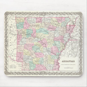 Vintage Map of Arkansas (1855) Mouse Mat