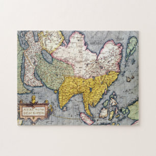 Vintage Map of Asia   1580 Jigsaw Puzzle