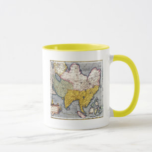 Vintage Map of Asia 1580 Mug