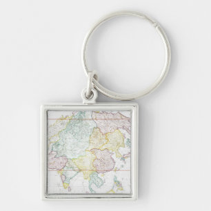 Vintage Map of Asia 1786 Key Ring