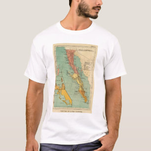 Vintage Map of Baja California (1899) T-Shirt