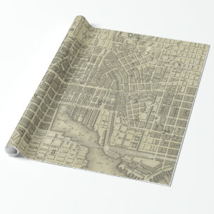 Vintage Map of Baltimore Maryland (1832) Wrapping Paper