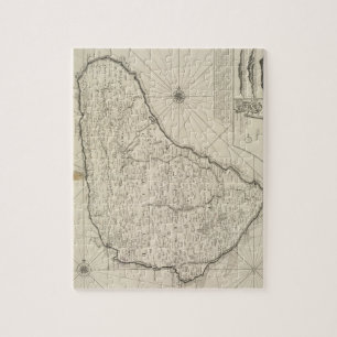 Vintage Map of Barbados (1725) Jigsaw Puzzle