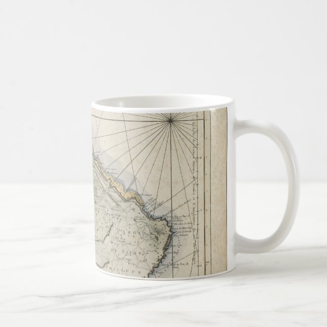 Vintage Map of Barbados (1758) Coffee Mug (Right)