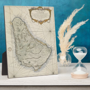 Vintage Map of Barbados (1758) Plaque