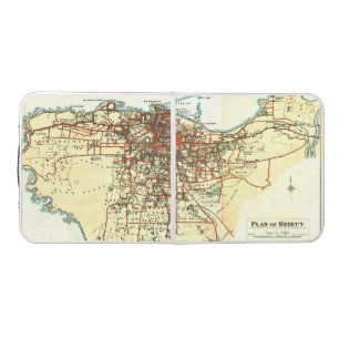 Vintage Map of Beirut   Beer Pong Table