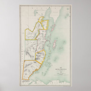 Vintage Map of Belise (1921) Poster