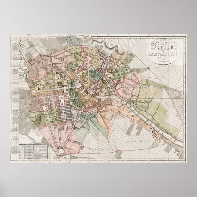 Vintage Map of Berlin (1811) Poster (Front)